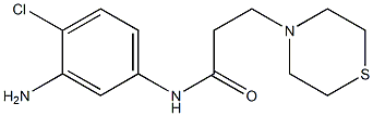 N-(3-amino-4-chlorophenyl)-3-(thiomorpholin-4-yl)propanamide,,结构式
