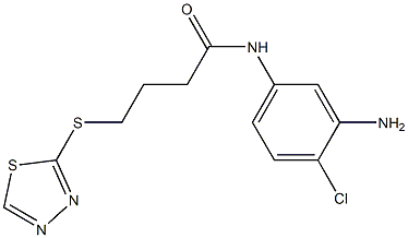 N-(3-amino-4-chlorophenyl)-4-(1,3,4-thiadiazol-2-ylsulfanyl)butanamide Structure