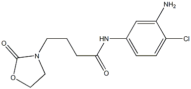 N-(3-amino-4-chlorophenyl)-4-(2-oxo-1,3-oxazolidin-3-yl)butanamide,,结构式
