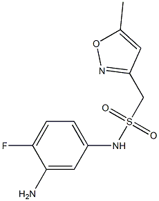 N-(3-amino-4-fluorophenyl)-1-(5-methyl-1,2-oxazol-3-yl)methanesulfonamide Structure