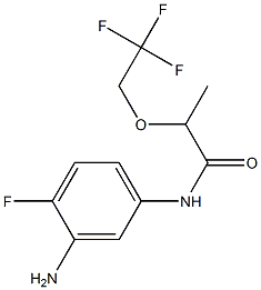 N-(3-amino-4-fluorophenyl)-2-(2,2,2-trifluoroethoxy)propanamide,,结构式