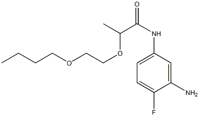 N-(3-amino-4-fluorophenyl)-2-(2-butoxyethoxy)propanamide Struktur