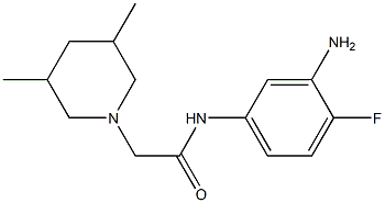 N-(3-amino-4-fluorophenyl)-2-(3,5-dimethylpiperidin-1-yl)acetamide,,结构式