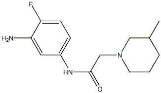 N-(3-amino-4-fluorophenyl)-2-(3-methylpiperidin-1-yl)acetamide Struktur