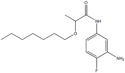 N-(3-amino-4-fluorophenyl)-2-(heptyloxy)propanamide Struktur