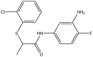 N-(3-amino-4-fluorophenyl)-2-[(2-chlorophenyl)sulfanyl]propanamide Structure