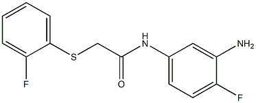 N-(3-amino-4-fluorophenyl)-2-[(2-fluorophenyl)sulfanyl]acetamide 结构式