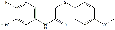 N-(3-amino-4-fluorophenyl)-2-[(4-methoxyphenyl)sulfanyl]acetamide Struktur