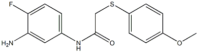 N-(3-amino-4-fluorophenyl)-2-[(4-methoxyphenyl)sulfanyl]acetamide,,结构式