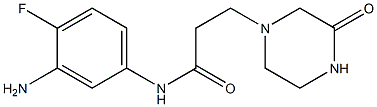 N-(3-amino-4-fluorophenyl)-3-(3-oxopiperazin-1-yl)propanamide Structure