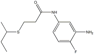 N-(3-amino-4-fluorophenyl)-3-(butan-2-ylsulfanyl)propanamide 化学構造式