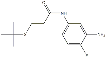 N-(3-amino-4-fluorophenyl)-3-(tert-butylsulfanyl)propanamide Structure