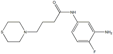 N-(3-amino-4-fluorophenyl)-4-(thiomorpholin-4-yl)butanamide 结构式