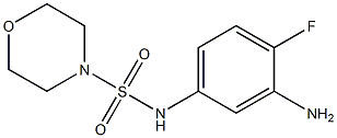 N-(3-amino-4-fluorophenyl)morpholine-4-sulfonamide 化学構造式