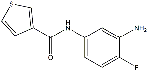 N-(3-amino-4-fluorophenyl)thiophene-3-carboxamide 化学構造式