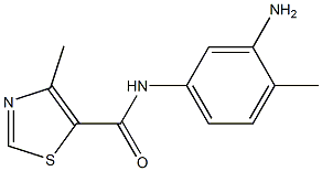 N-(3-amino-4-methylphenyl)-4-methyl-1,3-thiazole-5-carboxamide,,结构式