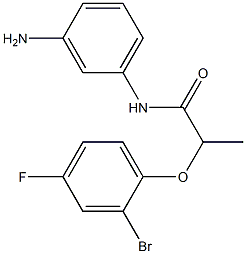 N-(3-aminophenyl)-2-(2-bromo-4-fluorophenoxy)propanamide,,结构式