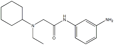 N-(3-aminophenyl)-2-[cyclohexyl(ethyl)amino]acetamide Structure