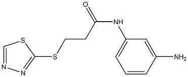 N-(3-aminophenyl)-3-(1,3,4-thiadiazol-2-ylsulfanyl)propanamide,,结构式