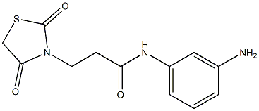 N-(3-aminophenyl)-3-(2,4-dioxo-1,3-thiazolidin-3-yl)propanamide Structure