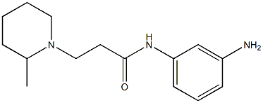 N-(3-aminophenyl)-3-(2-methylpiperidin-1-yl)propanamide 化学構造式