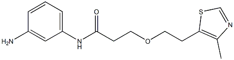 N-(3-aminophenyl)-3-[2-(4-methyl-1,3-thiazol-5-yl)ethoxy]propanamide,,结构式