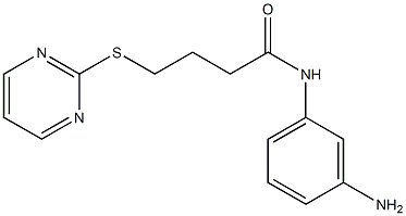 N-(3-aminophenyl)-4-(pyrimidin-2-ylsulfanyl)butanamide,,结构式