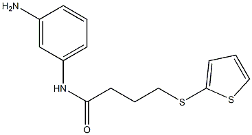 N-(3-aminophenyl)-4-(thiophen-2-ylsulfanyl)butanamide 结构式