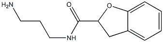N-(3-aminopropyl)-2,3-dihydro-1-benzofuran-2-carboxamide,,结构式