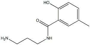 N-(3-aminopropyl)-2-hydroxy-5-methylbenzamide 化学構造式