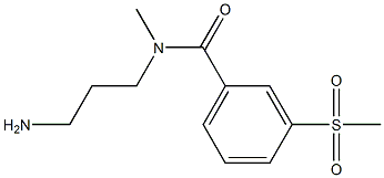N-(3-aminopropyl)-3-methanesulfonyl-N-methylbenzamide,,结构式