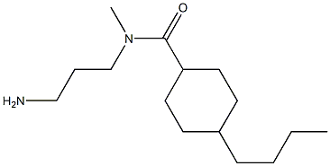 N-(3-aminopropyl)-4-butyl-N-methylcyclohexane-1-carboxamide,,结构式