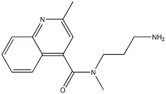 N-(3-aminopropyl)-N,2-dimethylquinoline-4-carboxamide Struktur
