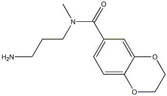 N-(3-aminopropyl)-N-methyl-2,3-dihydro-1,4-benzodioxine-6-carboxamide,,结构式