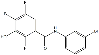 N-(3-bromophenyl)-2,4,5-trifluoro-3-hydroxybenzamide,,结构式