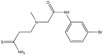 N-(3-bromophenyl)-2-[(2-carbamothioylethyl)(methyl)amino]acetamide 化学構造式
