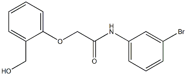 N-(3-bromophenyl)-2-[2-(hydroxymethyl)phenoxy]acetamide 化学構造式