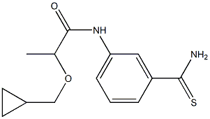 N-(3-carbamothioylphenyl)-2-(cyclopropylmethoxy)propanamide,,结构式