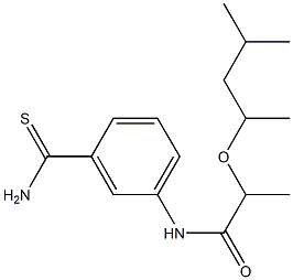 N-(3-carbamothioylphenyl)-2-[(4-methylpentan-2-yl)oxy]propanamide Struktur