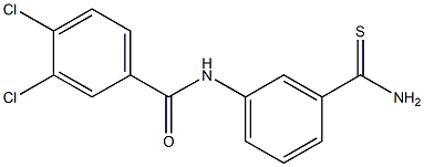 N-(3-carbamothioylphenyl)-3,4-dichlorobenzamide 化学構造式