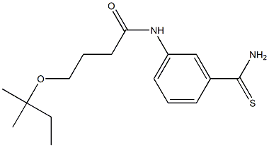 N-(3-carbamothioylphenyl)-4-[(2-methylbutan-2-yl)oxy]butanamide,,结构式