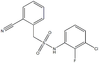 N-(3-chloro-2-fluorophenyl)-1-(2-cyanophenyl)methanesulfonamide Structure