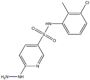 N-(3-chloro-2-methylphenyl)-6-hydrazinylpyridine-3-sulfonamide Structure