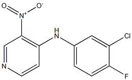 N-(3-chloro-4-fluorophenyl)-3-nitropyridin-4-amine 化学構造式