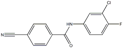 N-(3-chloro-4-fluorophenyl)-4-cyanobenzamide,,结构式