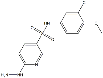  N-(3-chloro-4-methoxyphenyl)-6-hydrazinylpyridine-3-sulfonamide