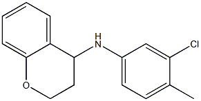 N-(3-chloro-4-methylphenyl)-3,4-dihydro-2H-1-benzopyran-4-amine Structure