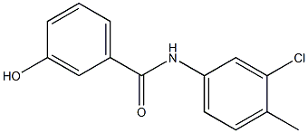 N-(3-chloro-4-methylphenyl)-3-hydroxybenzamide,,结构式
