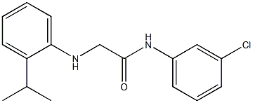 N-(3-chlorophenyl)-2-{[2-(propan-2-yl)phenyl]amino}acetamide 结构式