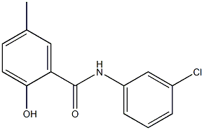 N-(3-chlorophenyl)-2-hydroxy-5-methylbenzamide,,结构式